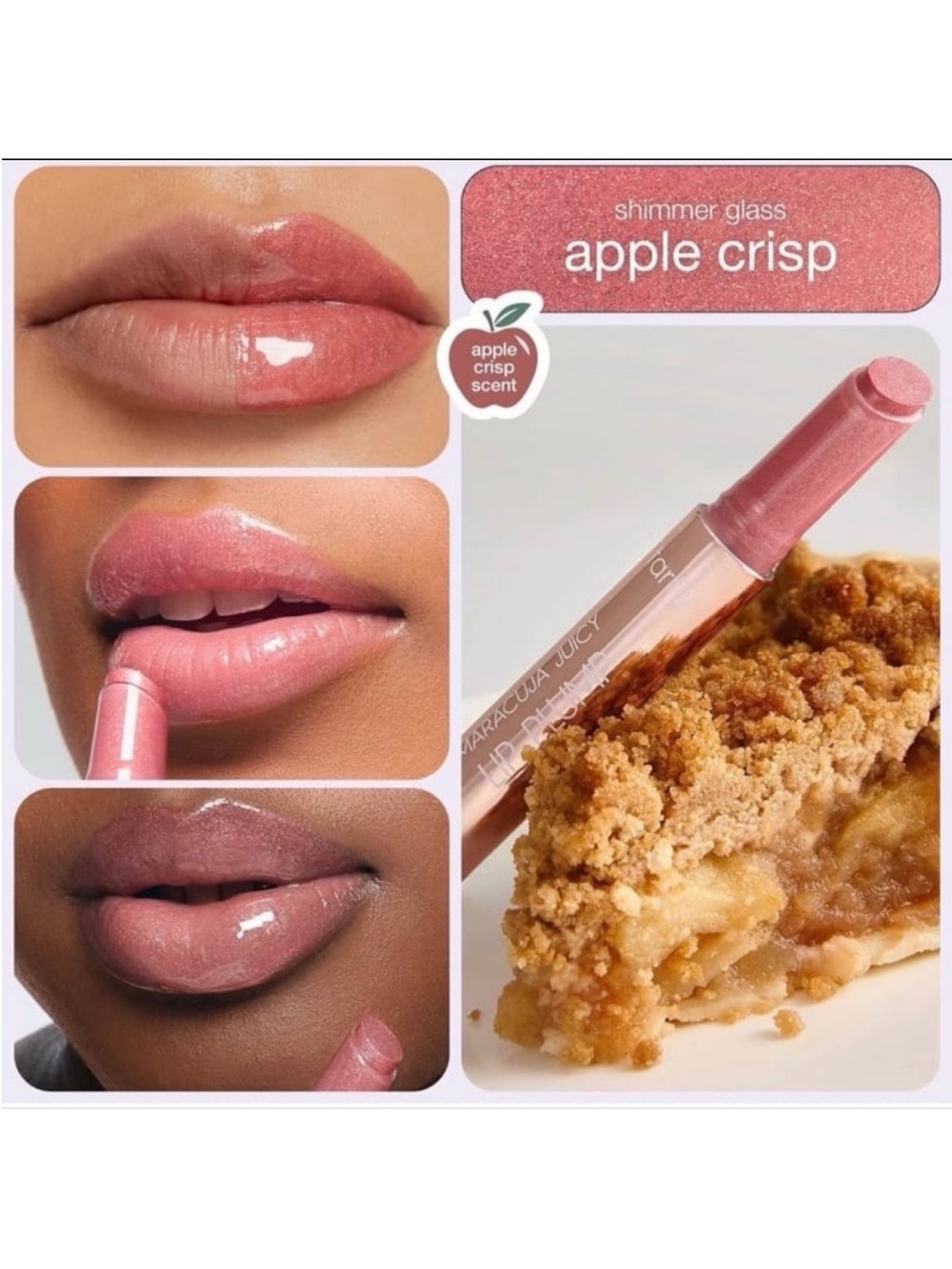 Tarte Maracuja Juicy Lip Plump Shimmer Glass Lipstick Lipgloss Apple Crisp BNWB